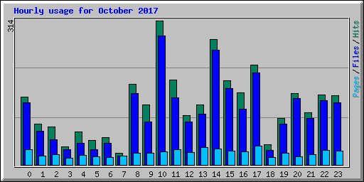 Hourly usage for October 2017