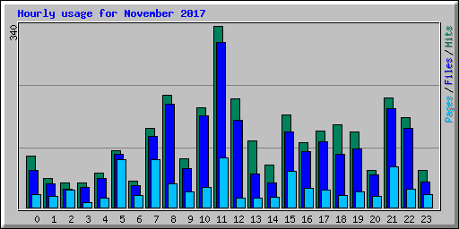 Hourly usage for November 2017