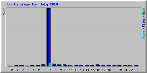 Hourly usage for July 2019