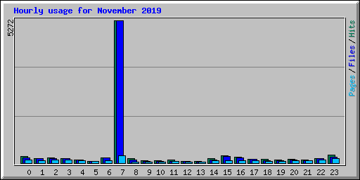 Hourly usage for November 2019