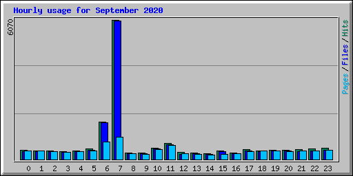 Hourly usage for September 2020